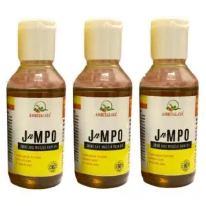 Amritalaya JnMPO – Pack of 3 | Ayurvedic Joint & Muscle Pain Relief Oil | Herbal Remedy for Pain, Swelling, Sprains, Burns & Insect Bites | Fast-Acting