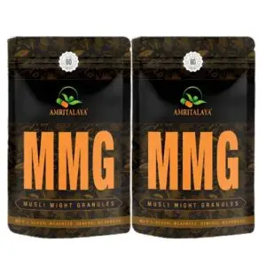 Amritalaya MMG Mushli Might Granules | Ayurvedic Vitality Booster | Pack of 2 x 60g | With Shatavari, Ashwagandha & More | For Male Energy & Stamina